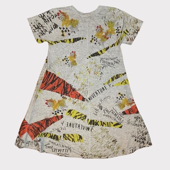 Inoah Gray Mini Dress | Rare | Pockets | Wearable Art | USA | Small - Picture 9 of 11